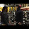 SciTec athlete Shawn Rhoden trains arms in The Mecca