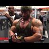 Hidetada Yamagishi trains arms - 7 days out from 2015 Olympia